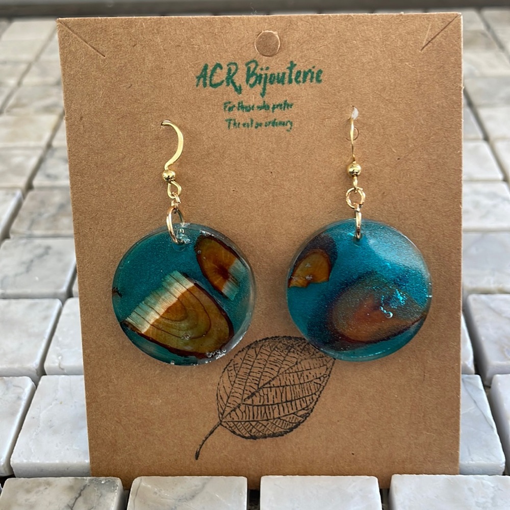 Driftwood & Water Earrings